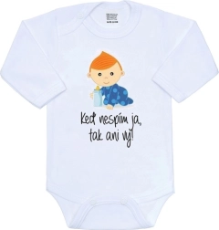 Body bébé New Baby avec imprimé « Quand je ne dors pas, vous non plus »