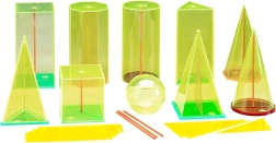 Wissner – ensemble de solides géométriques transparents, 38 pièces