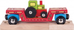 Bigjigs Rail wagon avec tracteur et deux rails