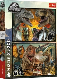 Puzzle 2×200 pièces – monde préhistorique JURASSIC WORLD
