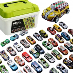Ensemble de voitures de course WOOPIE 30 pcs avec carte