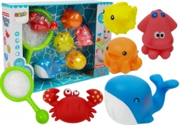 Animaux aquatiques Ensemble de bain Dauphin Crabe Épuisette