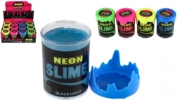 Slime néon 160 g, lumineux sous lumière UV/black light, 4 couleurs