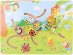 Labyrinthe en bois avec animaux