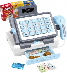 Caisse enregistreuse pour enfants avec effets 25 cm – bleu
