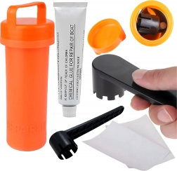 Kit de réparation pour SUP, kayak et bateaux gonflables avec colle, rustines et clé de valve