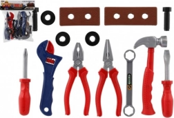 Kit d'outils en plastique pour enfants dans un sachet, 2 couleurs (21 × 24 × 5 cm)