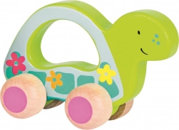 Tortue en bois à roulettes de Goki