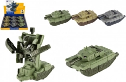 Tank/robot transformable en plastique 14 cm à inertie