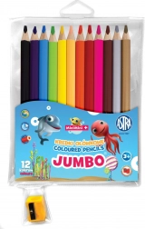 Crayons de couleur Astra Mini Mini Jumbo 12 pcs avec taille-crayon