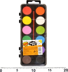 Aquarelles 12 couleurs avec pinceau