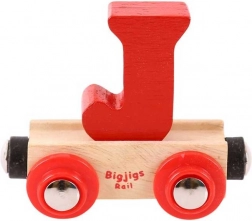 Bigjigs Rail wagon pour circuit de train en bois – lettre J