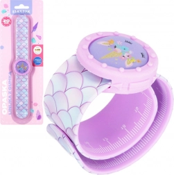 Règle-montre rose – bracelet en silicone pour enfants