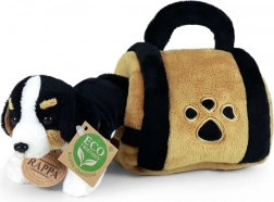 Chien bouvier bernois en peluche avec caisse de transport 15 cm éco-responsable