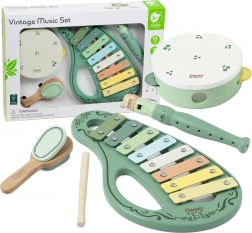 Ensemble vintage d’instruments de musique en bois CLASSIC WORLD, 18 mois+