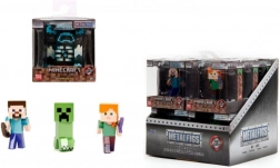 Figurine de collection Minecraft en métal 6,5 cm – Steve, Alex, Creeper ou Warden