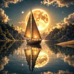 Peinture diamant Voyage de minuit 30 × 40 cm