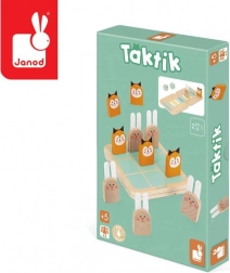 Janod - Deux jeux de stratégie en un : Morpion et Course Tactique pour enfants dès 5 ans