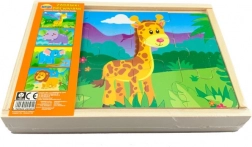 Puzzle en bois – Zoo, 4 animaux