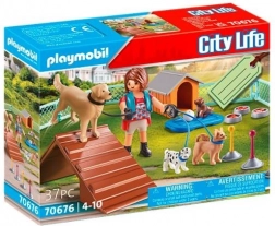 coffret cadeau playmobil city life dresseuse de chiens