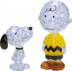 HCM KINZEL Puzzle 3D en cristal Snoopy et Charlie Brown – 77 pièces