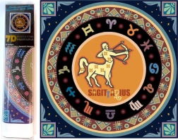 Kit créatif pour peinture au diamant 7D Signe du zodiaque : Sagittaire 30x30 cm