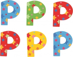 Lettre en bois à étoiles