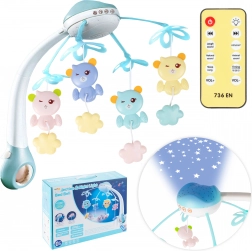 mobile de lit avec projecteur et télécommande, 500 mélodies