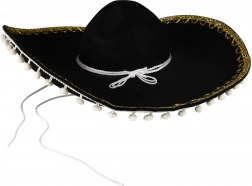 Sombrero mexicain noir pour adultes