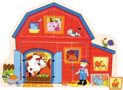 Bino puzzle d’encastrement en bois - Ferme