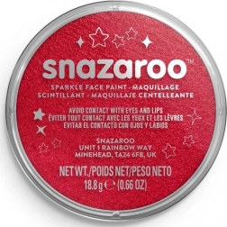 SNAZAROO Peinture Visage Rouges Pailletée 18ml