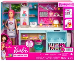 Barbie pâtisserie – coffret de jeu avec poupée