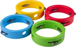 Mini-tambourin en bois Rouge