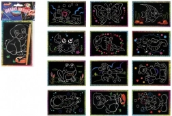 Images à gratter pailletées, colorées, 15 × 10 cm