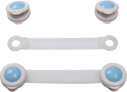 Verrous de sécurité pour tiroirs et réfrigérateurs Baby Ono, blancs, 2 pcs