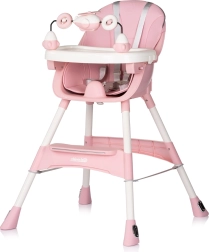Chaise haute Chipolino Avocado Powder pink