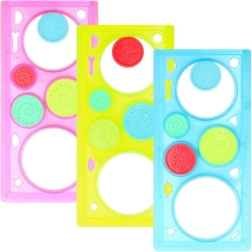 Spirographe – ensemble de gabarits de dessin, 3 couleurs