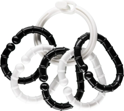 Anneaux noir et blanc avec pendentifs pour bébés