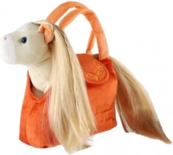 Sac à main en peluche avec petit cheval – orange
