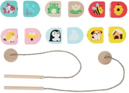 Cubika Où nous habitons – ensemble d’enfilage en bois pour enfants