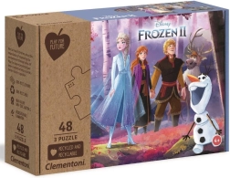 Puzzles pour enfants La Reine des neiges 2 - 3x48 pièces