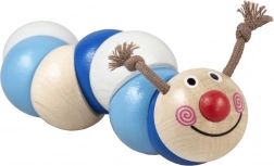 Detoa chenille en bois - bleue