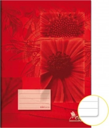 Cahier A4 ligné avec marge Fleurs rouges 40 feuilles