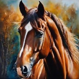 Mosaïque diamant – cheval classique