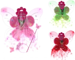 Set de fée pour enfants avec ailes, jupon et accessoires