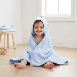 Serviette éponge pour enfants avec capuche NEW BABY 100 × 100 cm bleu