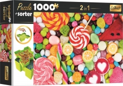 Puzzle avec trieur 2-en-1 Gourmandises 1000 pièces TREFL