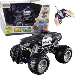 Voiture de police tout-terrain radiocommandée 1:16 avec lumières et fumée