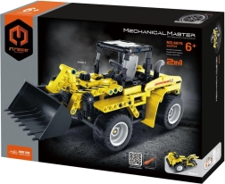 Jeu de construction Mechanical Master 2-en-1 – chargeuse de chantier et moto, 320 pièces