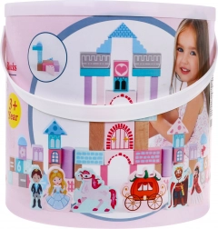 Blocs de construction en bois pour filles Princesse au château avec trieur de formes